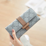 Uniwim Christmas Gifts Women Floral Large Capacity Embossing Wallet