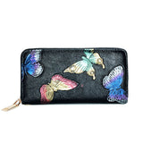 Uniwim Christmas Gifts Embossed Zipper Clutch Wallet