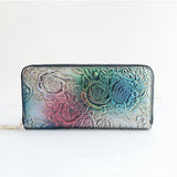 Uniwim Christmas Gifts Embossed Zipper Clutch Wallet