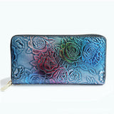 Uniwim Christmas Gifts Embossed Zipper Clutch Wallet