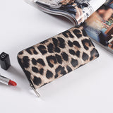 Uniwim Christmas Gifts Women Leopard Print Leather Wallet