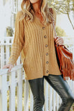 Uniwim  Casual Buttons Solid Color V Neck Cardigans(5 Colors)