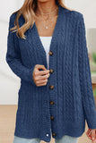 Uniwim  Casual Buttons Solid Color V Neck Cardigans(5 Colors)