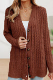 Uniwim  Casual Buttons Solid Color V Neck Cardigans(5 Colors)