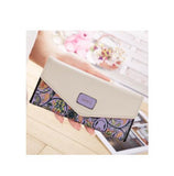 Uniwim Christmas Gifts Women Floral Patterned Long Wallet