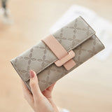 Uniwim Christmas Gifts Women Floral Large Capacity Embossing Wallet