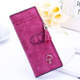 Uniwim Christmas Gifts Women Solid Colored Umbrella-Clipped Wallet