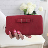 Uniwim Christmas Gifts Women Bowknot Clutch Long Wallet