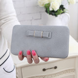 Uniwim Christmas Gifts Women Bowknot Clutch Long Wallet