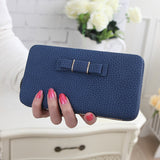 Uniwim Christmas Gifts Women Bowknot Clutch Long Wallet