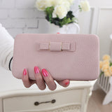 Uniwim Christmas Gifts Women Bowknot Clutch Long Wallet