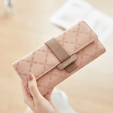 Uniwim Christmas Gifts Women Floral Large Capacity Embossing Wallet