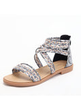 Uniwim Summer beach by the seaside sandals Flat-bottomed Cross-band Bohemian Beach Sandals