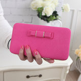 Uniwim Christmas Gifts Women Bowknot Clutch Long Wallet