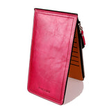 Uniwim Christmas Gifts Women Slim Zippered Wallet