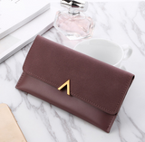 Uniwim Christmas Gifts Women V-Clipped Leather Wallet