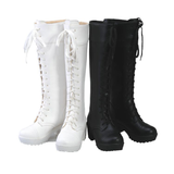 Uniwim Black/white Lace Boots SE534