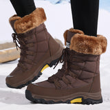 Uniwim Christmas Gifts Velvet Warm Cotton Snow Boots High Cotton-padded Shoes