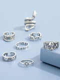 Uniwim 7pcs Engraved Ring Set