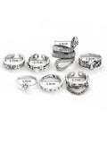 Uniwim 7pcs Engraved Ring Set