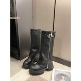 Uniwim Christmas Gifts Western Style Raise The Bottom Brown Boots For Women