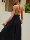 Uniwim Solid Halter Long Dress