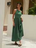 Uniwim Solid Halter Long Dress