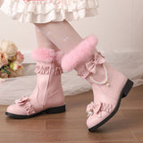 Uniwim Beaded Bow Flat Boots SE22929