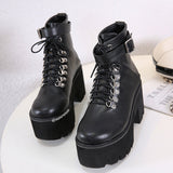 Uniwim Black/White Combat Boots SE21146