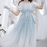 Uniwim Outfit Ideas Butterfly Lace Hanfu Dress Set