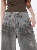 Uniwim Distressed Wide Leg Jeans