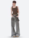 Uniwim Distressed Wide Leg Jeans