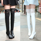 Uniwim Lace High Knee Boots SE9118