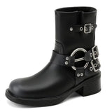 Uniwim Gift Grunge Sleaze Motorcycle Buckle Boots