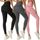 Uniwim Hot Sale Women Yoga Work out Fitness Gym Wear Pocket Yoga Pants Leggings  Stretchy Compression High Waist Leggings