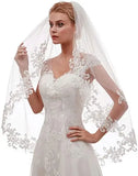 Uniwim New Style Fresh Looking Women's Short 2 Tier Lace Wedding Bridal Veil With Comb