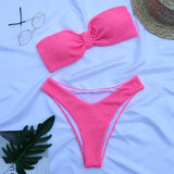 Uniwim 2024 Women Swimsuit Female Micro Bikini Sexy Swimwear Women Bandeau Bikini Set Swimming Suit Bathing Suits Beachwear