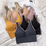 Uniwim Women Sports Crop Tops Seamless Underwear Removable Padded Camisole Femme Female Tank Camis Sexy Lingerie Intimates