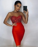 Uniwim 3 Colors Ladies HL Bandage Dress Sexy 2 Pieces Set Fashion Bodycon Midi Dress Nightclub Party Dress Vestido High Quality