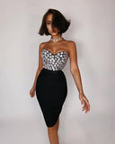 Uniwim 3 Colors Ladies HL Bandage Dress Sexy 2 Pieces Set Fashion Bodycon Midi Dress Nightclub Party Dress Vestido High Quality