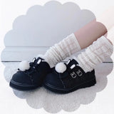 Uniwim Winter kawaii girl sweet lolita shoes vintage round head plus cashmere keep warm women shoes cute bowknot kawaii loli snow boots