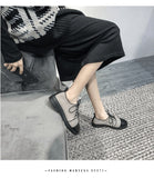 Uniwim   new Joker British style shoes net red small breeze women shoes plaid lace casual shoes