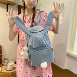 Uniwim Cute Rabbit Young Girl School Backpack Female Large Capacity Kawaii Back Pack Mochila Pink Women Bagpack Nylon Cartoon Schoolbag