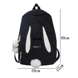 Uniwim Cute Rabbit Young Girl School Backpack Female Large Capacity Kawaii Back Pack Mochila Pink Women Bagpack Nylon Cartoon Schoolbag