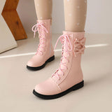 Uniwim Kawaii Fashion Bow Short Boots SE22540