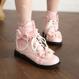 Uniwim Lace Bow Ankle Boots SE22481