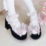 Uniwim Lace Bow Platform Shoes SE23222