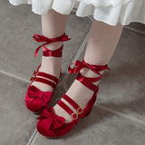 Uniwim Lolita Bow Lace-up Shoes SE21698