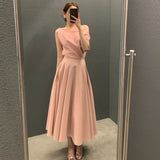 avant garde dress to impress Fashion Suit Women's Sexy off-Shoulder Shirt Top Summer French Elegant High Waist Pleated Skirt Skirt