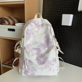 Uniwim bookbags for highschool Schoolbag Women's New Tie-Dyed Printed Travel Backpack Large Capacity College Student Ins Japanese Style All-Match Backpack